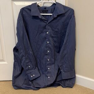 Enro Men's Classic Navy Button Down Shirt